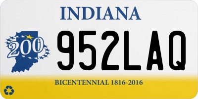 IN license plate 952LAQ