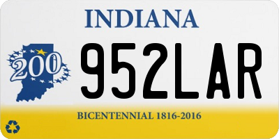 IN license plate 952LAR