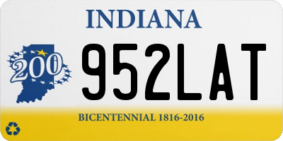 IN license plate 952LAT