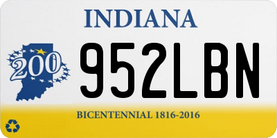 IN license plate 952LBN