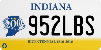 IN license plate 952LBS