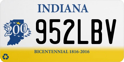 IN license plate 952LBV
