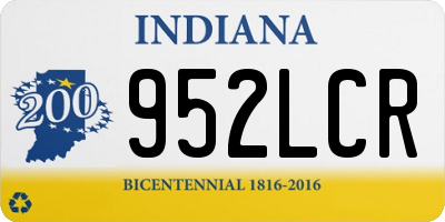 IN license plate 952LCR