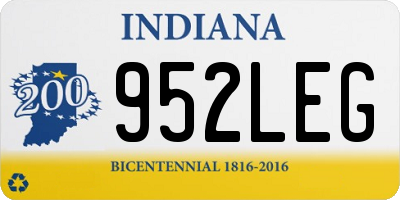 IN license plate 952LEG