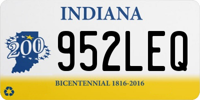 IN license plate 952LEQ