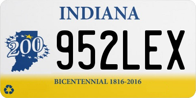 IN license plate 952LEX