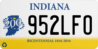 IN license plate 952LFO
