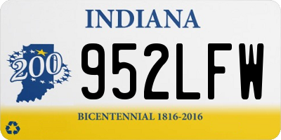 IN license plate 952LFW