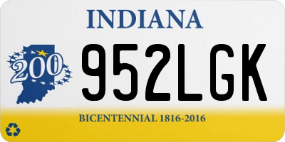 IN license plate 952LGK