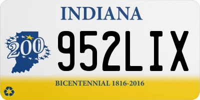 IN license plate 952LIX