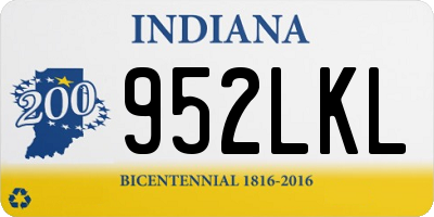 IN license plate 952LKL