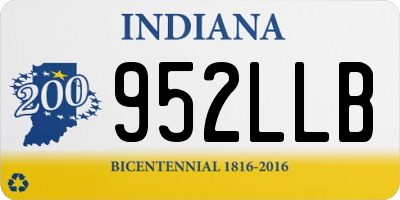 IN license plate 952LLB