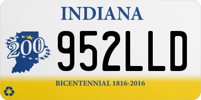 IN license plate 952LLD