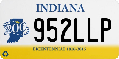 IN license plate 952LLP