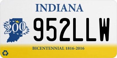 IN license plate 952LLW