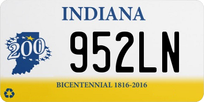 IN license plate 952LN