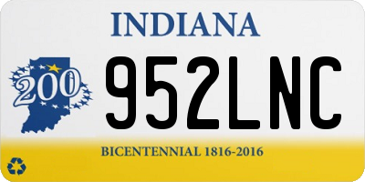 IN license plate 952LNC