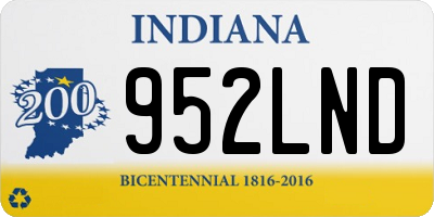 IN license plate 952LND