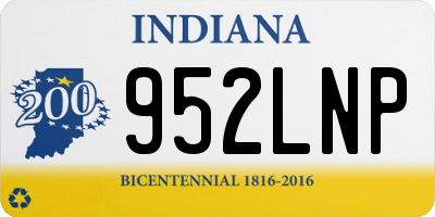 IN license plate 952LNP