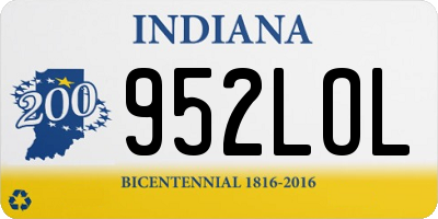 IN license plate 952LOL