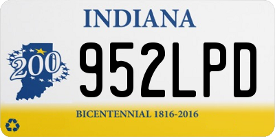 IN license plate 952LPD