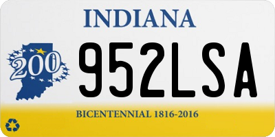 IN license plate 952LSA