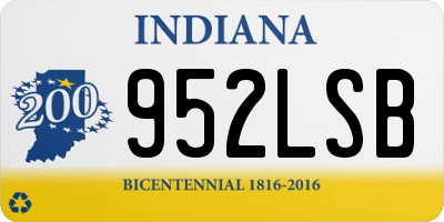 IN license plate 952LSB