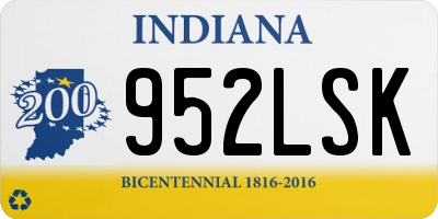 IN license plate 952LSK