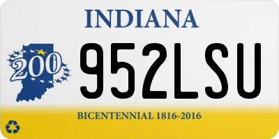 IN license plate 952LSU