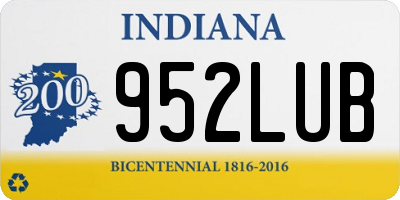 IN license plate 952LUB