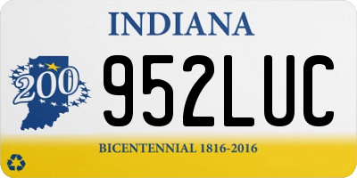 IN license plate 952LUC