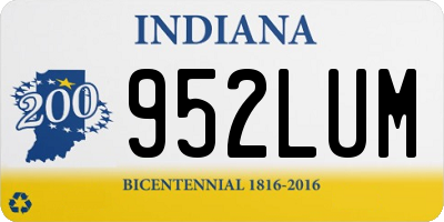 IN license plate 952LUM