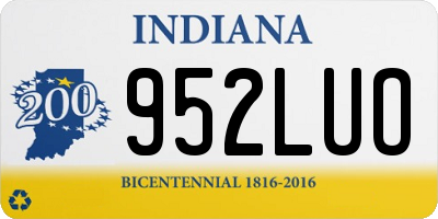 IN license plate 952LUO