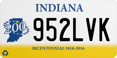IN license plate 952LVK