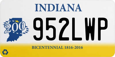 IN license plate 952LWP