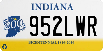 IN license plate 952LWR