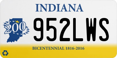 IN license plate 952LWS