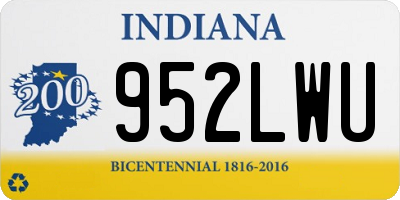 IN license plate 952LWU
