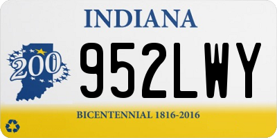 IN license plate 952LWY