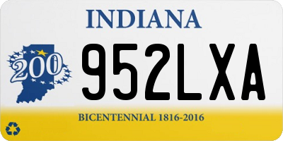 IN license plate 952LXA