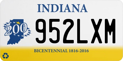 IN license plate 952LXM