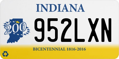 IN license plate 952LXN