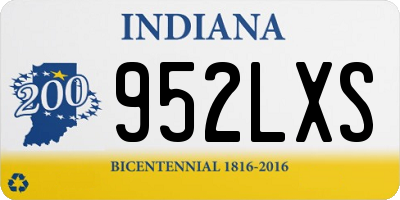 IN license plate 952LXS