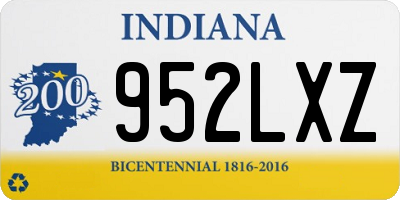 IN license plate 952LXZ