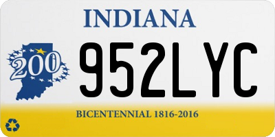 IN license plate 952LYC