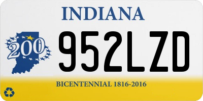 IN license plate 952LZD