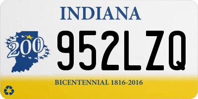 IN license plate 952LZQ