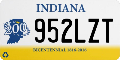 IN license plate 952LZT