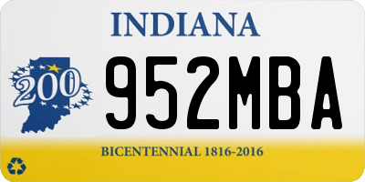 IN license plate 952MBA
