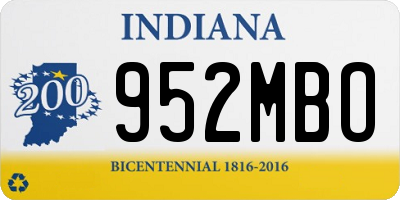 IN license plate 952MBO
